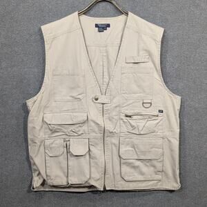5.11 Tactical Series Vest Mens XXL 2XL Fast Tac Concealed Carry Weapon Zip Khaki